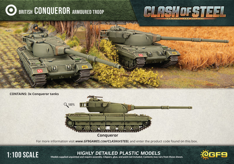 Conqueror Heavy Tank Troop (x3 Plastic)