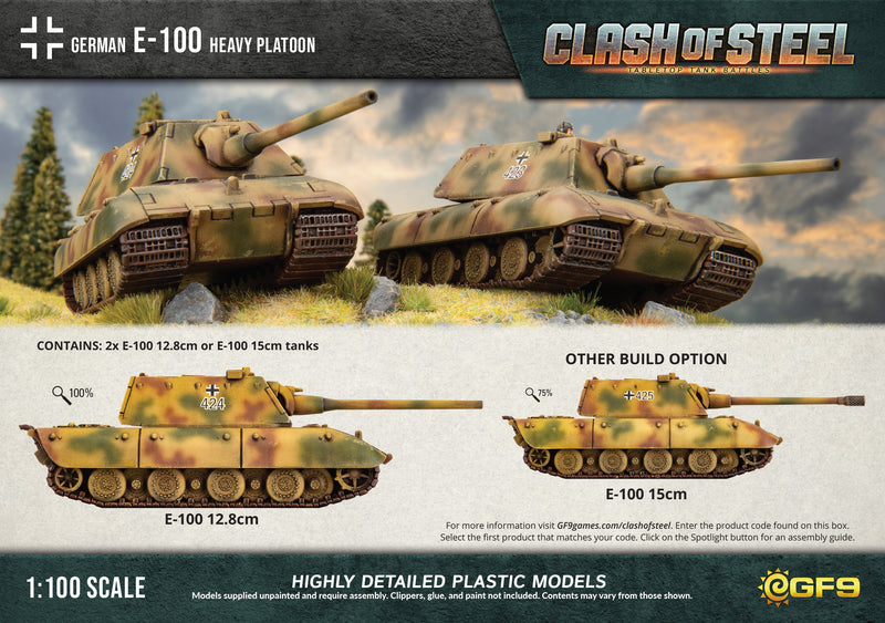 E-100 Heavy Tank Platoon (x2 Plastic)