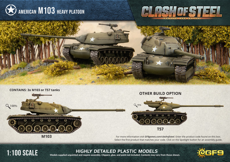 M103 Heavy Tank Platoon (x3 Plastic)