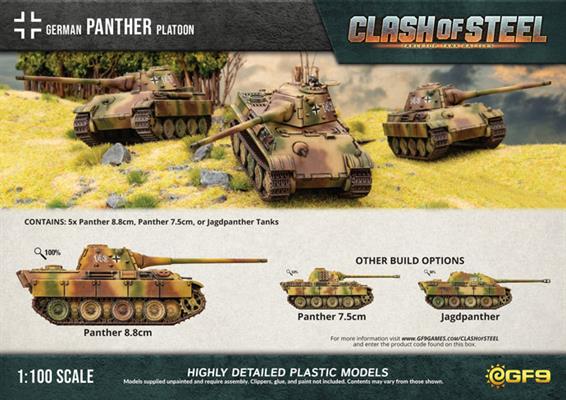 Panther (8.8cm) Tank Platoon (x5 Plastic)