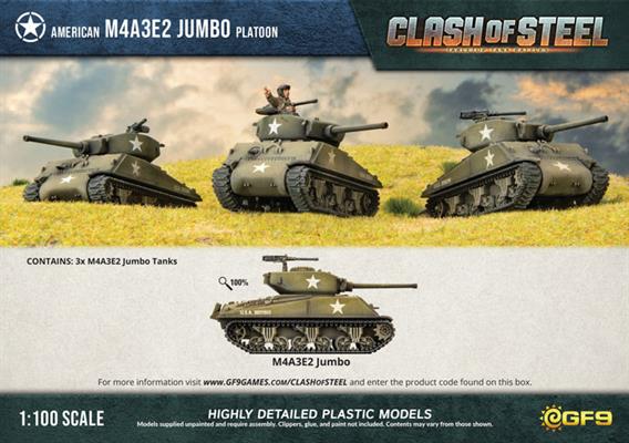 M4A3E2 Jumbo Tank Platoon (x3 Plastic)