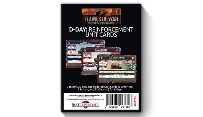 FW275U D-Day: Reinforcement Unit Cards