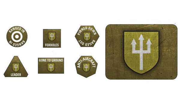 GSO903 2. Panzer Division Tokens and Objectives - Limited Battlefront- Blitz and Peaces